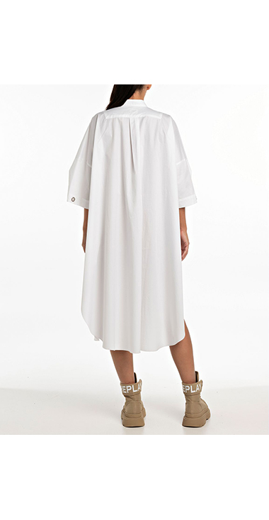 ゆったりフィットのロングシャツドレス 詳細画像